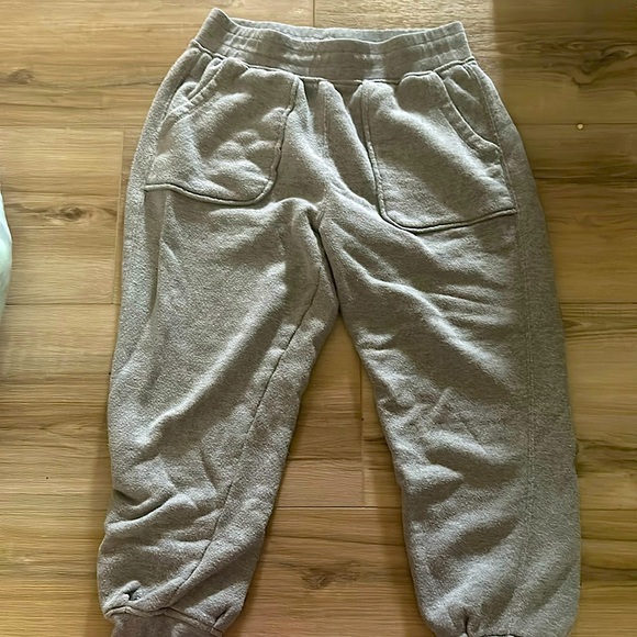 Pants - grey sweatpants, baggy, soft, nothing special